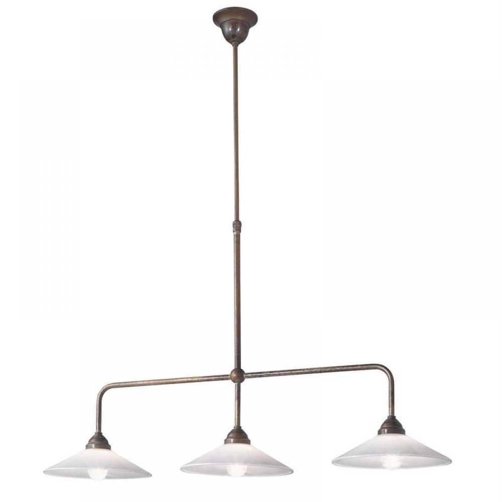 mediterran csillar rez lampa ebedlo etkezo nappali asztal konyha toszkan mediterran provance provence meridiana lakberendezes kezzel keszult il fanale harom izzos uvegtanyer.jpg